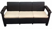 Диван трехместный садовый TWEET Sofa 3 Seat коричневый